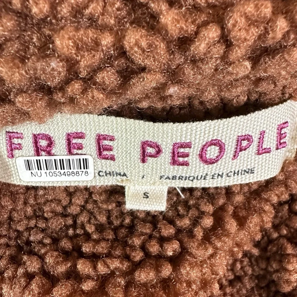 Free People Western Bohemian Retro 70s Winter Faux Sherpa Suede Diogo Coat Small - Picture 12 of 14